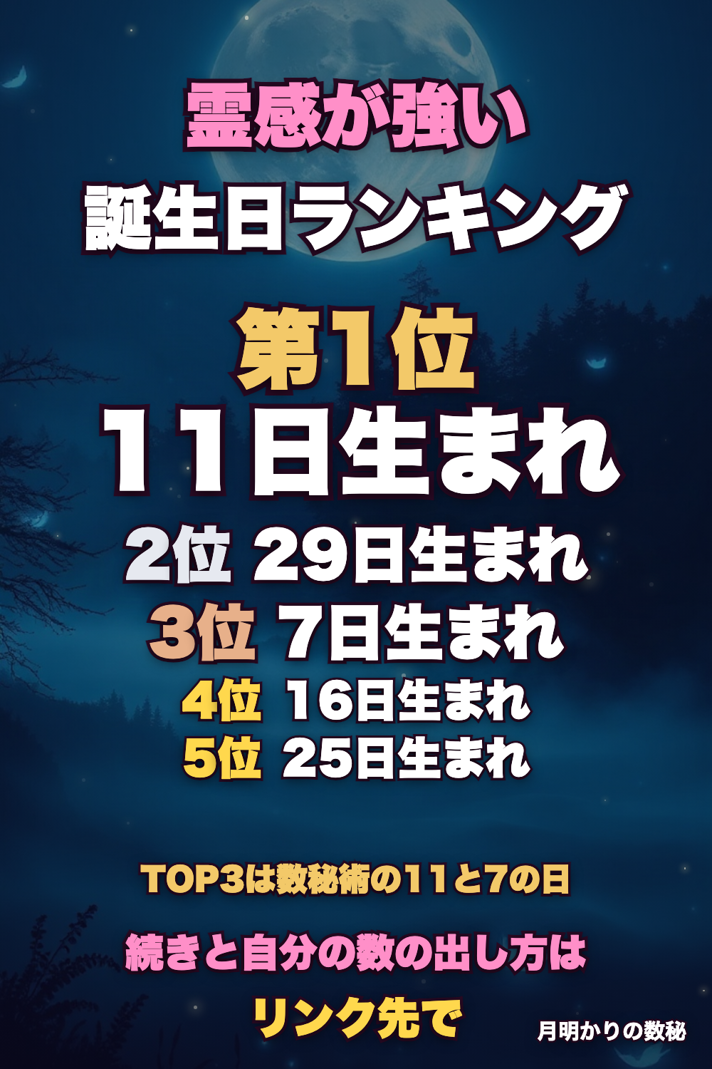 霊感が強い誕生日ランキング
