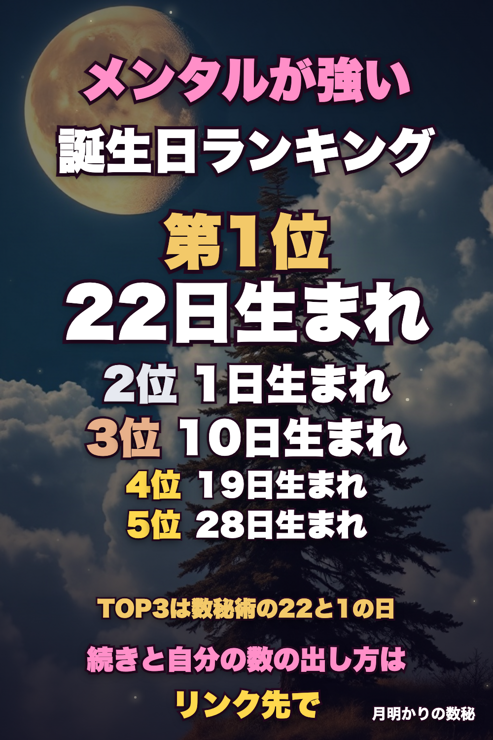 メンタルが強い誕生日ランキング