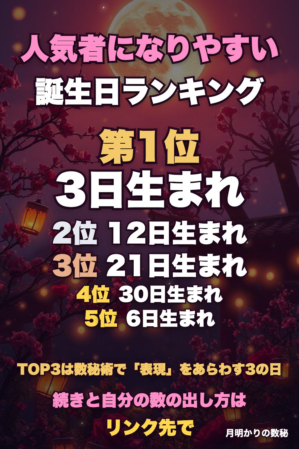 人気者になりやすい誕生日ランキング