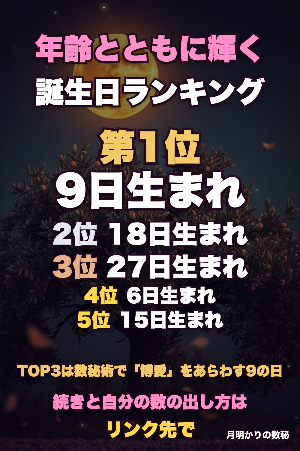 年齢とともに輝く誕生日ランキング