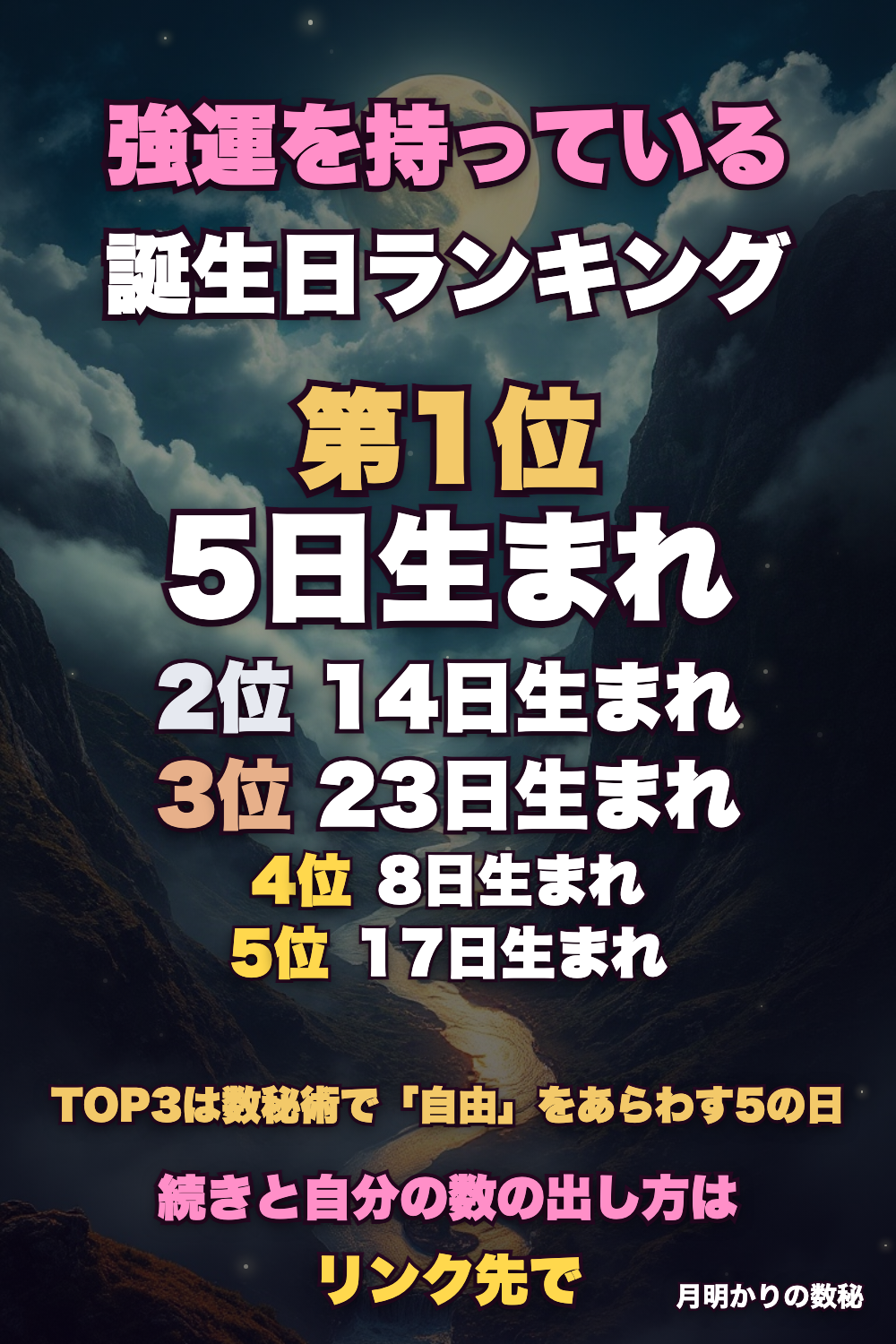 強運を持っている誕生日ランキング